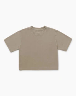 RELAXED SHORT SLEEVE CROP TEE WARM GREY -Fashion Clothing Store 01WTT GUCR WMGR 1080x f31122f3 5b91 4904 8689 4cba1207355a
