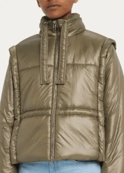 Ganni SHINY QUILT VEST JACKET