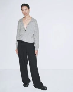CASHMERE BLEND POLO SWEATER -Fashion Clothing Store 20230129 DBaum MijeongPark21956