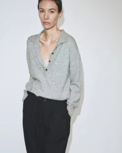 CASHMERE BLEND POLO SWEATER -Fashion Clothing Store 20230129 DBaum MijeongPark21968