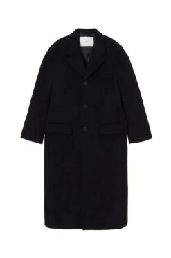 Dunst 2-WAY 3 BUTTON CASHMERE COAT -Fashion Clothing Store 3 button cashmere coat black Dunst Pipe and row