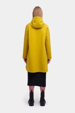 Stutterheim MOSEBACKE RAIN JACKET MATTE GOLD -Fashion Clothing Store 663 1a289983df mosebacke gold suede woman hires 3 zoom