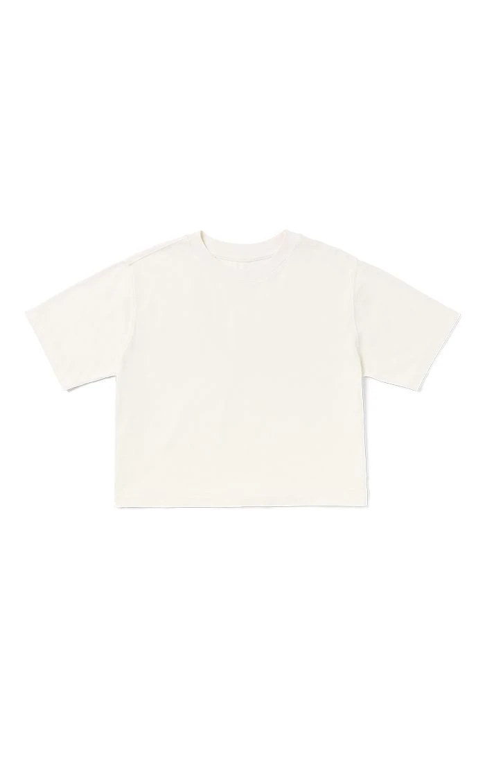 RELAXED SHORT SLEEVE CROP TEE BONE 6 RELAXED SHORT SLEEVE CROP TEE BONE - Image 4