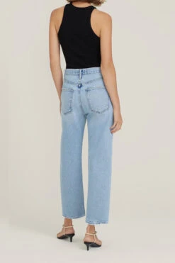 AGOLDE 90'S CROP REPLICA -Fashion Clothing Store 90scropdenimcleanlightbluereplicajeansagolde pipeandrow