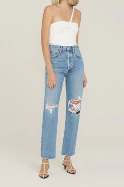 AGOLDE 90'S PINCH WAIST BACKDROP SIZE 24-26 -Fashion Clothing Store 90spinchwaistbackdropdistressedjeansagolde pipeandrow