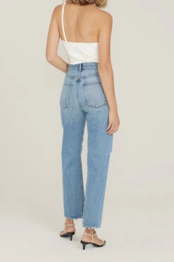 AGOLDE 90'S PINCH WAIST BACKDROP SIZE 24-26 -Fashion Clothing Store 90spinchwaistbackdropripsdistressedjeansagolde pipeandrow