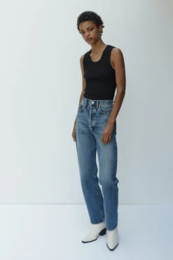 AGOLDE 90'S PINCH WAIST NAVIGATE -Fashion Clothing Store AGOLDE Fall 2020 POPPYTANKINBLACK 90SPINCHWAISTINNAVIGATE