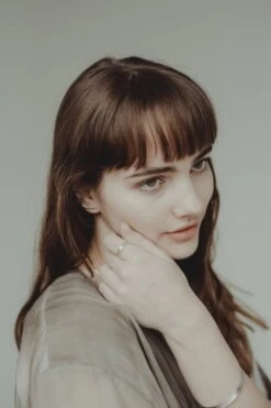 THICK BEAD STACKING RING -Fashion Clothing Store Beaded stacking ring sterling silver Pipe and row