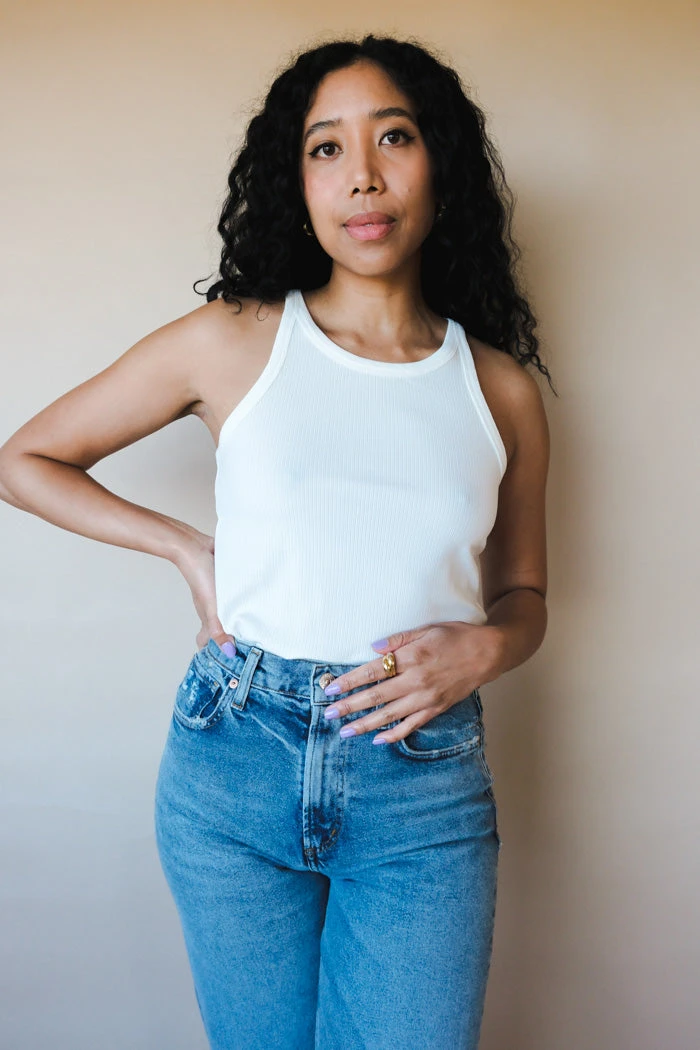 VINTAGE RIB TANK BONE 3 VINTAGE RIB TANK BONE