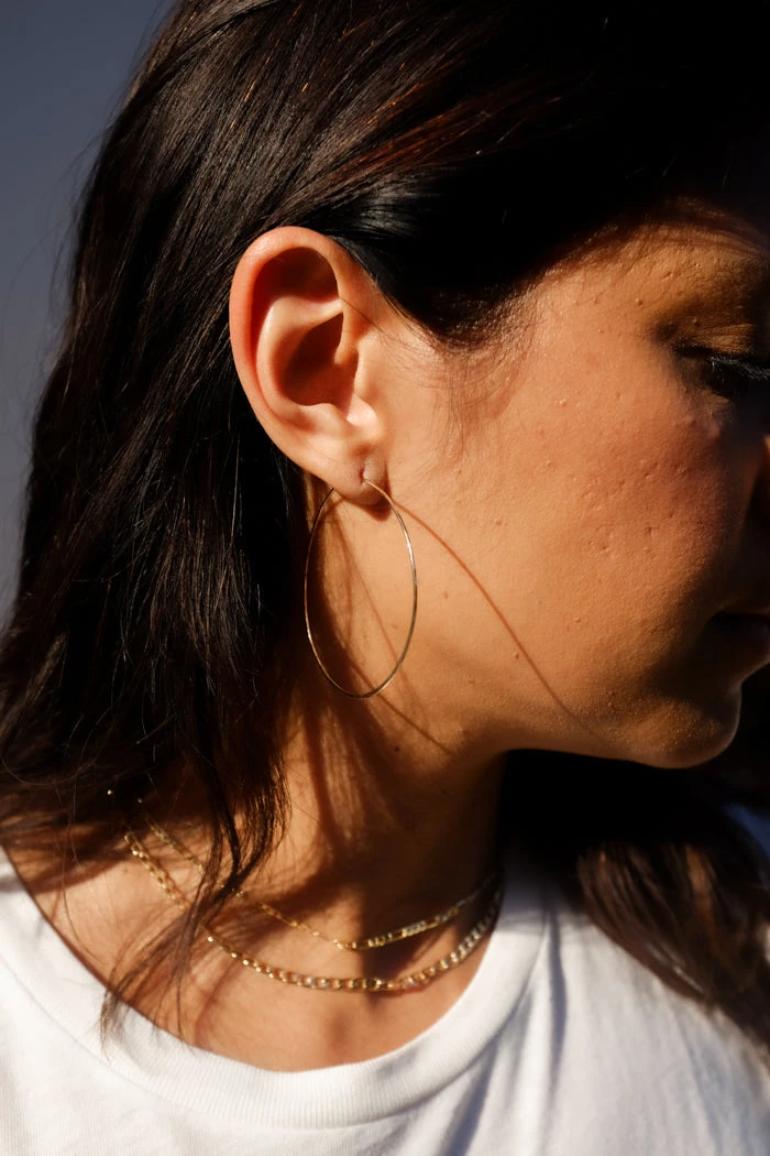 HAMMERED HOOP EARRINGS 3 HAMMERED HOOP EARRINGS