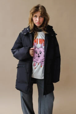 Ganni TECH PUFFER OVERSIZED MIDI JACKET