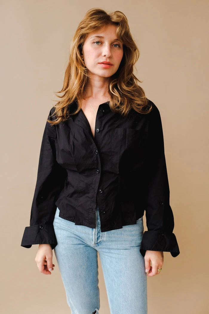 CITIZENS OF HUMANITY FRANCIS CORSET SHIRT BLACK 5 CITIZENS OF HUMANITY FRANCIS CORSET SHIRT BLACK - Image 3