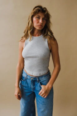 AGOLDE NOVA TANK GREY HEATHER