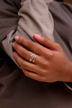 INFINITY SPIRAL RING SILVER -Fashion Clothing Store DSCF5080