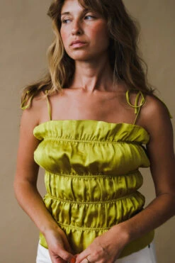 CRINKLE TOP LEMON -Fashion Clothing Store DSCF6049