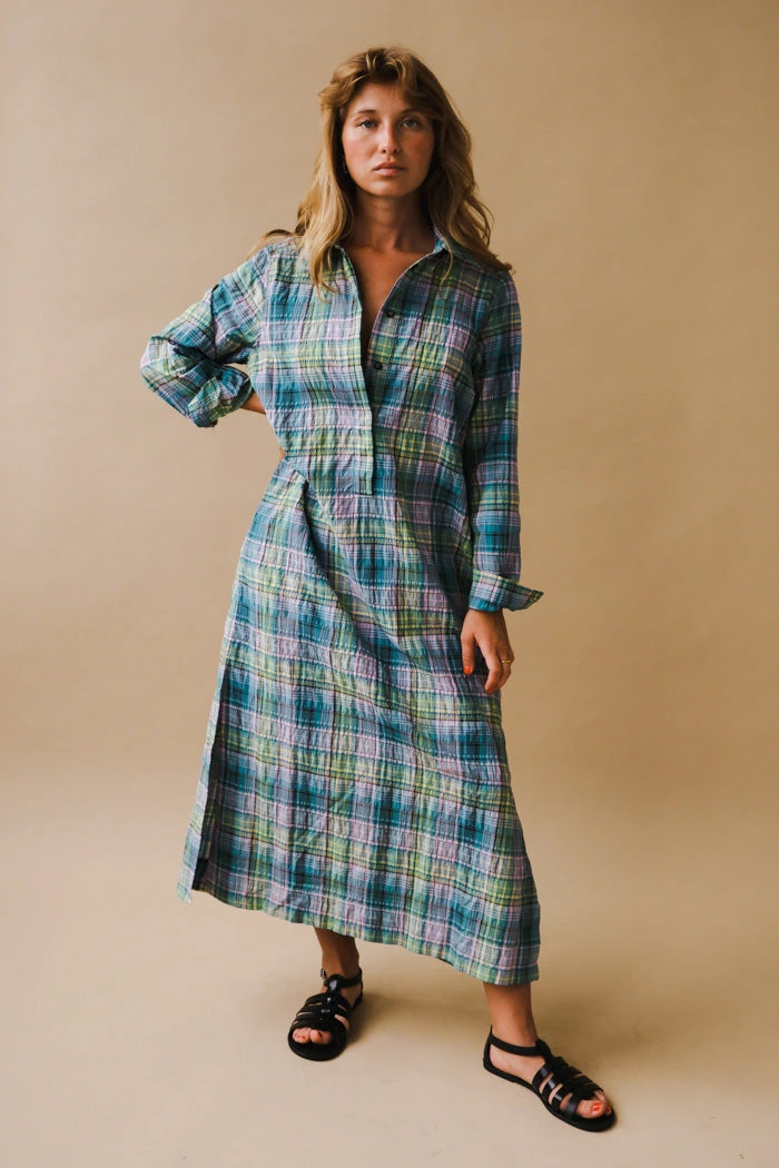 Ganni SEERSUCKER CHECK SHIRT DRESS 3 Ganni SEERSUCKER CHECK SHIRT DRESS