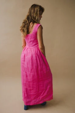 GYNETH LINEN DRESS -Fashion Clothing Store DSCF6378