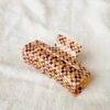 XL CHECKER HAIR CLAW BROWN -Fashion Clothing Store DSCF9092