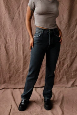 AGOLDE 90'S PINCH WAIST BLACK TEA