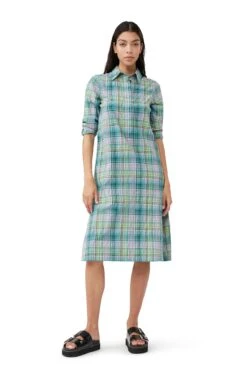 Ganni SEERSUCKER CHECK SHIRT DRESS 16 Ganni SEERSUCKER CHECK SHIRT DRESS -Fashion Clothing Store F7853 759 1