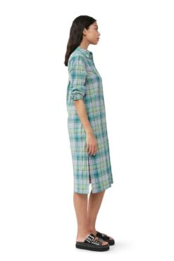 Ganni SEERSUCKER CHECK SHIRT DRESS 17 Ganni SEERSUCKER CHECK SHIRT DRESS -Fashion Clothing Store F7853 759 3