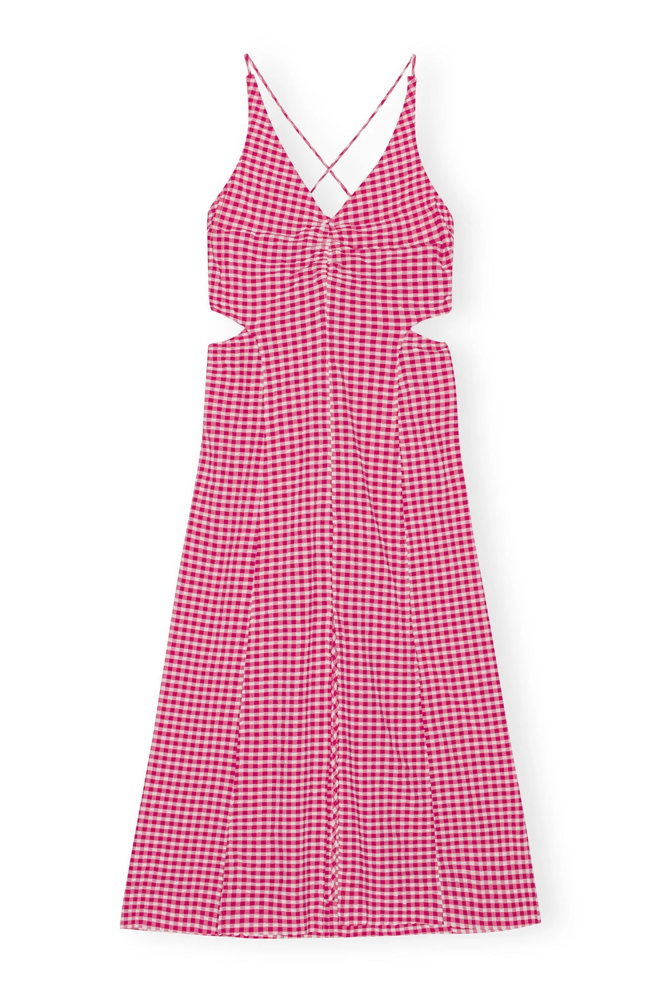 Ganni STRETCH SEERSUCKER MAXI DRESS 12 Ganni STRETCH SEERSUCKER MAXI DRESS - Image 10