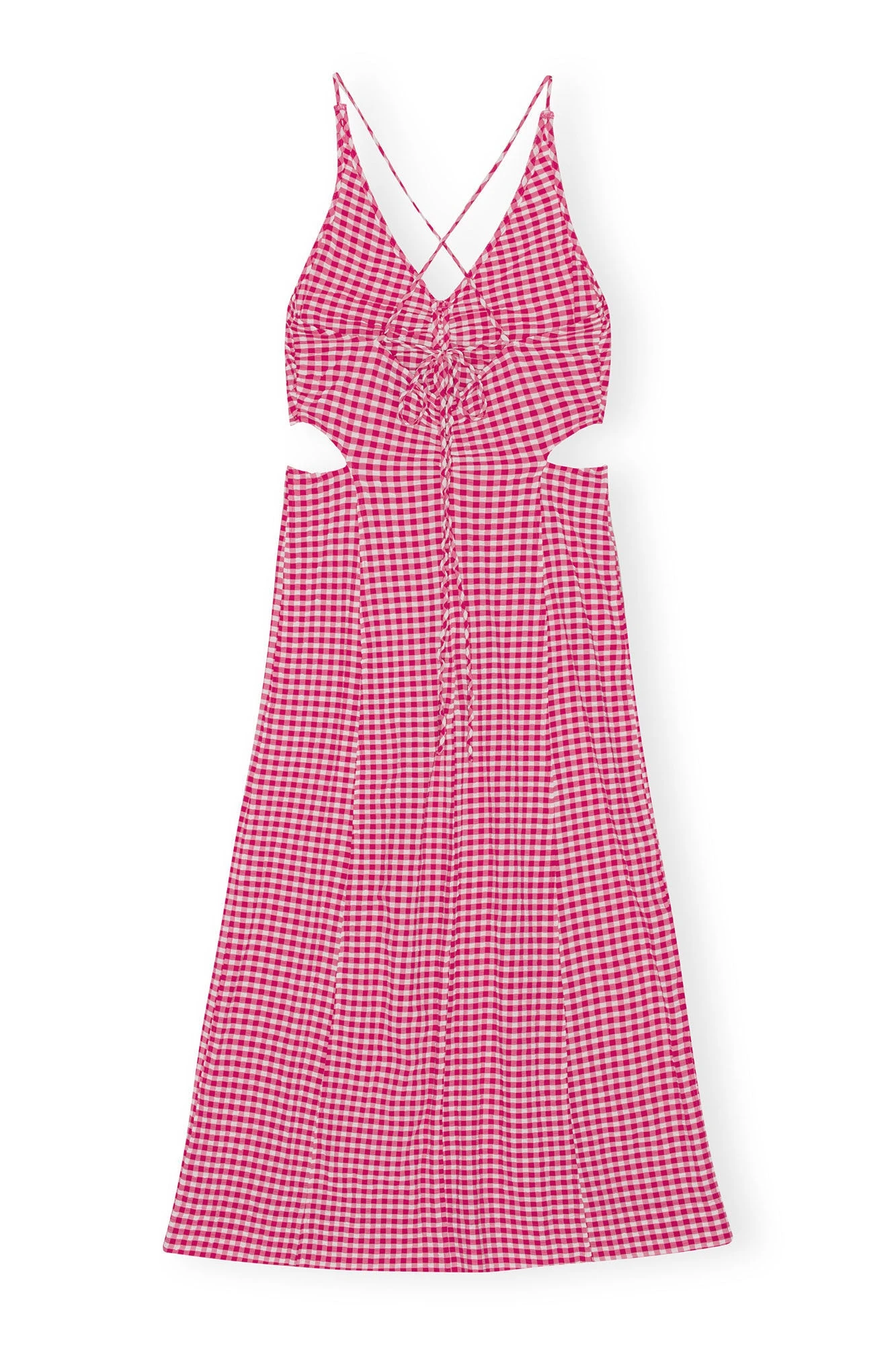 Ganni STRETCH SEERSUCKER MAXI DRESS 13 Ganni STRETCH SEERSUCKER MAXI DRESS - Image 11