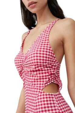 Ganni STRETCH SEERSUCKER MAXI DRESS 19 Ganni STRETCH SEERSUCKER MAXI DRESS -Fashion Clothing Store F7866 487 4