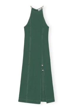 Ganni DRAPEY MELANGE MAXI DRESS -Fashion Clothing Store F7886 519 1 1