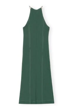 Ganni DRAPEY MELANGE MAXI DRESS -Fashion Clothing Store F7886 519 2 1