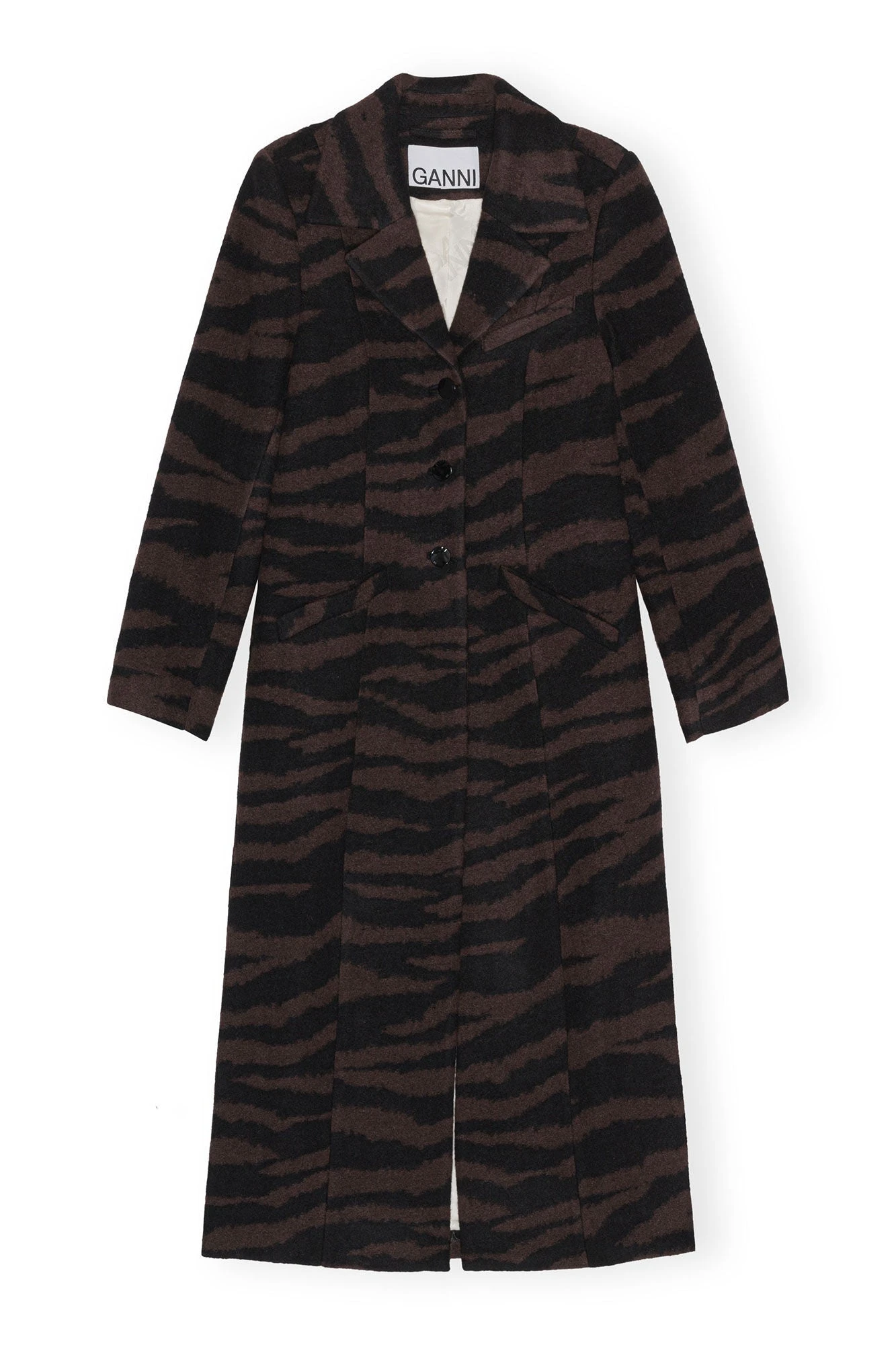 Ganni WOOL JACQUARD FITTED COAT 8 Ganni WOOL JACQUARD FITTED COAT - Image 6