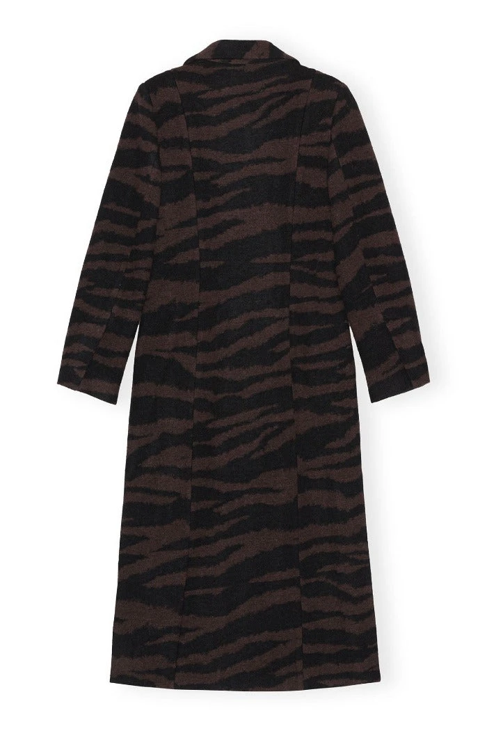 Ganni WOOL JACQUARD FITTED COAT 5 Ganni WOOL JACQUARD FITTED COAT - Image 3
