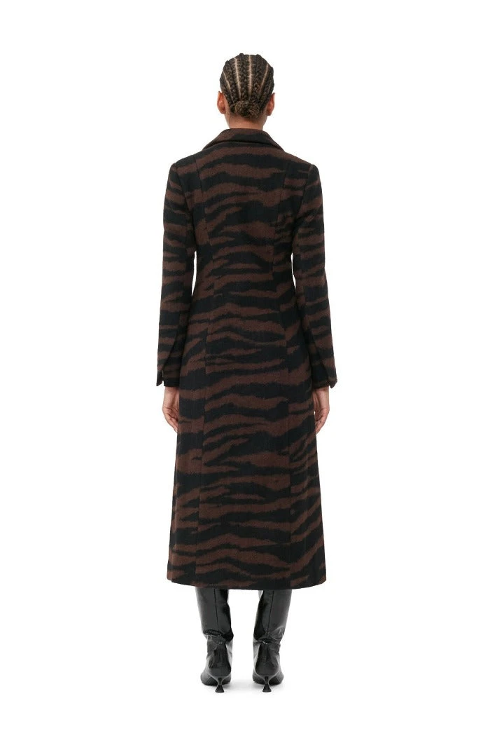 Ganni WOOL JACQUARD FITTED COAT 7 Ganni WOOL JACQUARD FITTED COAT - Image 5