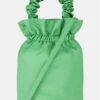 Ganni OCCASION MINI POUCH BAG 1 Ganni OCCASION MINI POUCH BAG -Fashion Clothing Store Ganni elegant mini pouch style occasion bag satin kelly green pipe and row