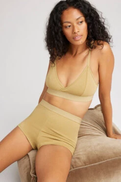 COTTON HIGH WAIST BOXER BRIEF FENNEL