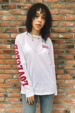 Ganni LIGHT JERSEY LAYERED LONG SLEEVE T-SHIRT -Fashion Clothing Store IMG 0410