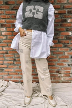 Ganni SPARKLE DENIM IZEY PANT 26, 27