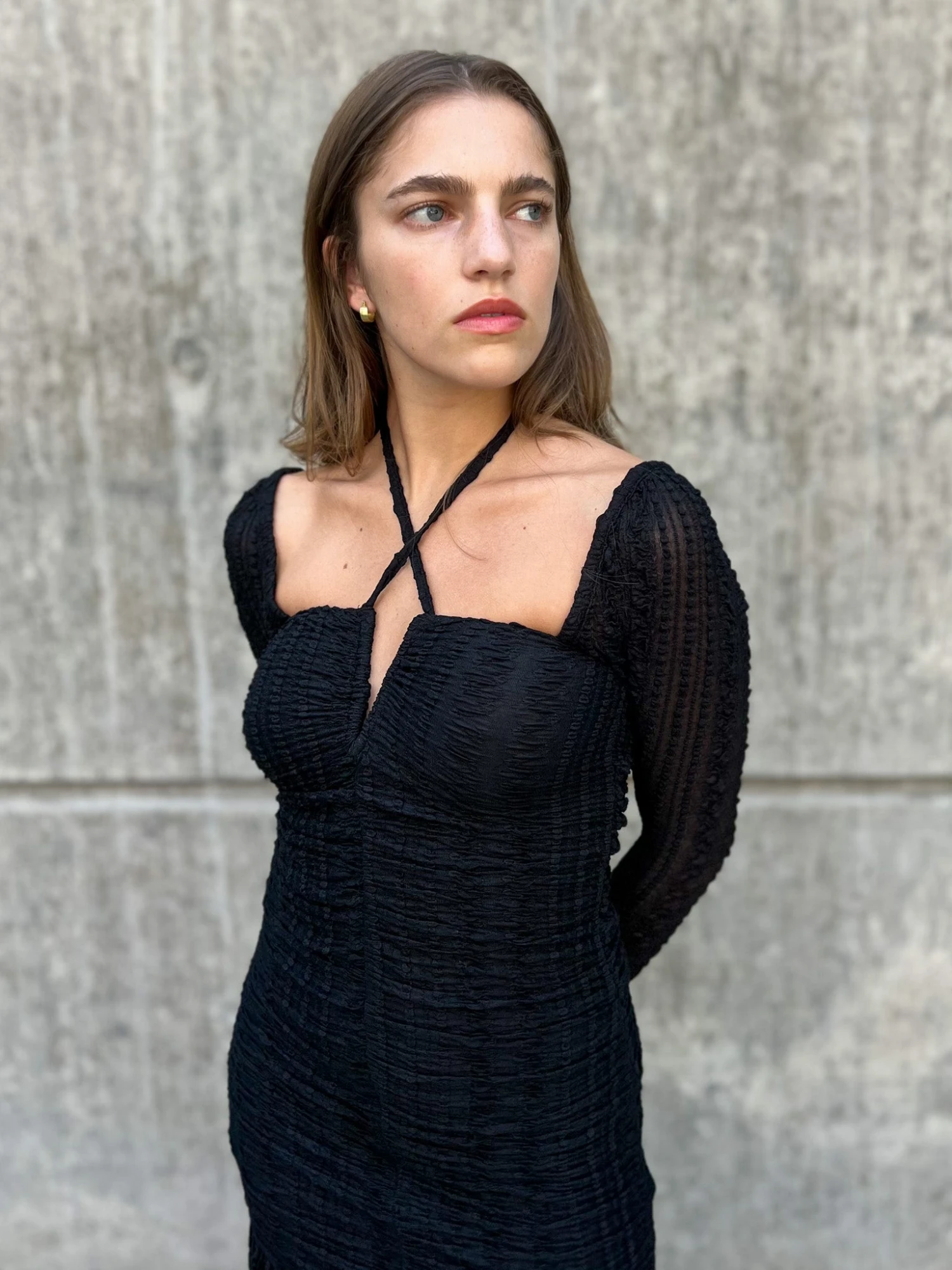 Ganni STRETCH LACE GATHERING MIDI DRESS 8 Ganni STRETCH LACE GATHERING MIDI DRESS - Image 6