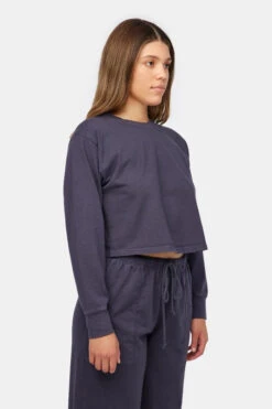 LONG SLEEVE BOXY TEE -Fashion Clothing Store LA11634 CHA 2