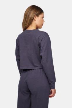 LONG SLEEVE BOXY TEE -Fashion Clothing Store LA11634 CHA 3