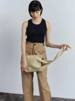 CROPPED WORKWEAR TROUSERS -Fashion Clothing Store MijeongPark SS2230802