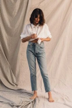 AGOLDE RILEY HI RISE CROP ZEPHYR 10 AGOLDE RILEY HI RISE CROP ZEPHYR -Fashion Clothing Store PIPE ROW SS20 497 riley zep