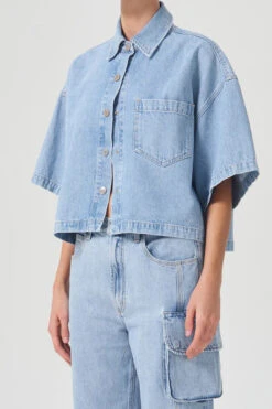 AGOLDE RONA BOX SHIRT -Fashion Clothing Store Rona denim shirt tomorrow agolde pipe and row