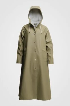 Stutterheim MOSEBACKE RAIN JACKET LONG ALOE 21 Stutterheim MOSEBACKE RAIN JACKET LONG ALOE -Fashion Clothing Store Stutterheim Mosebacke Long Jacket Aloe 1