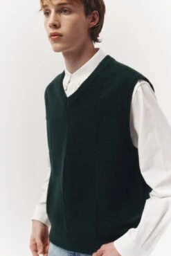 Dunst DIVIDE V-NECK WOOL VEST -Fashion Clothing Store UDSW3C101E2 E2 07.jpg 1673422752437