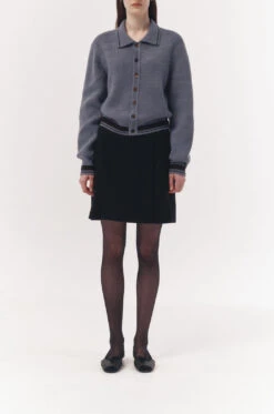 Dunst OPEN COLLAR BOUCLE KNIT CARDIGAN -Fashion Clothing Store UDSW3C104B1 B1 07.jpg 1673421315096