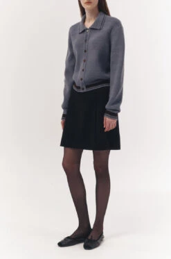 Dunst OPEN COLLAR BOUCLE KNIT CARDIGAN -Fashion Clothing Store UDSW3C104B1 B1 10.jpg 1673421315176