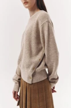 Dunst UNISEX BUTTONED CREWNECK SWEATER -Fashion Clothing Store UDSW3C107I1 I1 07.jpg 1673421320430