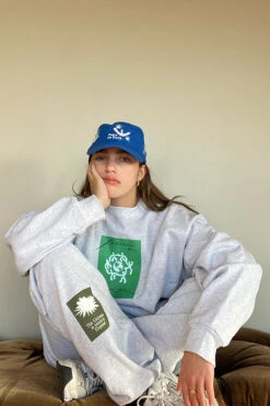 ART BOOK SWEATPANT -Fashion Clothing Store art book grey crew sweatpants sweatsuit palo santos pipe and row seattle