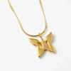 BUTTERFLY CHARM NECKLACE -Fashion Clothing Store butterfly necklace gold wolf circus Pipe and row